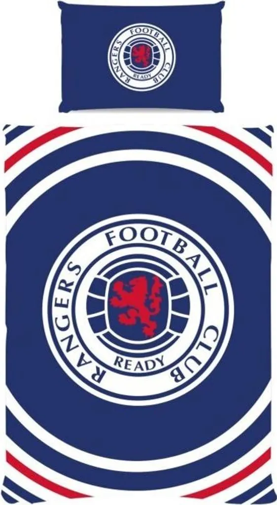 Parure de Lit Rangers FC Puls BS2808 en Coton Doux Bleu Blanc et Rouge