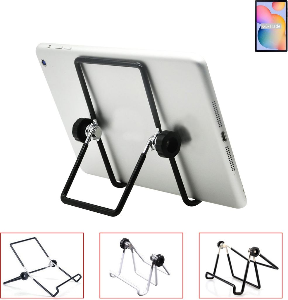 K-S-Trade Tablet-Ständer Tablet-Halterung Tablet-Aufsteller kompatibel mit Samsung Galaxy Tab S6 Lite Wi-Fi faltbarer Tischständer Tablet Halterung