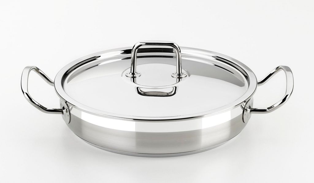 BRA Profesional | Drehspießtopf mit Deckel, 26 cm, Edelstahl 18/10