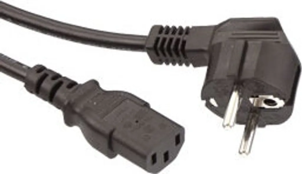 Cavo Alimentazione S/CONN 2m CEE7/7-C13 | VDE Spina 90° Certificata