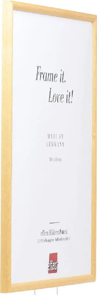 Cornice Moderna 25x50 in Legno Naturale | Profilo 20 e Vetro Invisibile - 1