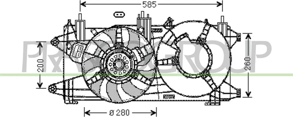 Ventilateur radiateur PRASCO FT909F007 contre surchauffe Fiat 51755589