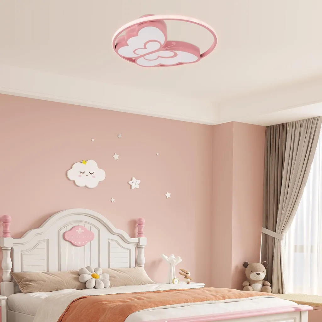 Plafonnier design papillon à intensité variable - Éclairage LED trois tons - 8