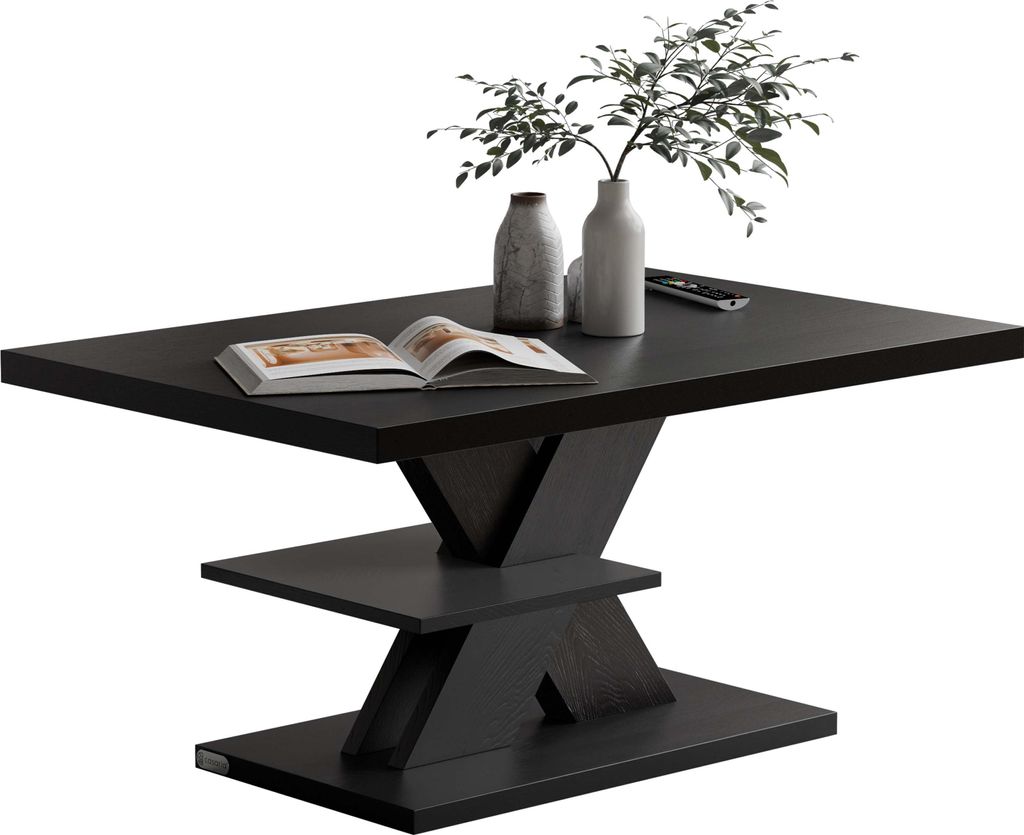CASARIA® Tavolino Detroit 90x60x45cm da Divano 2 Ripiani in Immagine del prodotto 