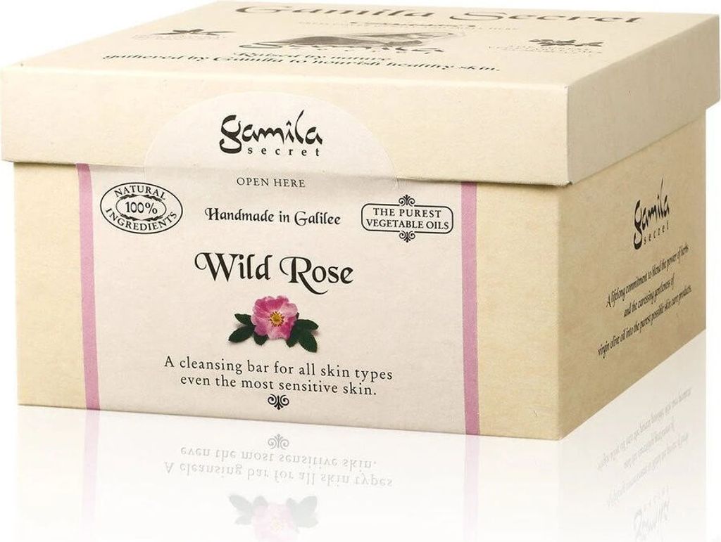 Gamila Secret Wild Rose, Haut, Barseife, Anti-Aging, ausgleichend, Revitalisierend, Quadratisch, Rose, Sodium Olivate, Laurus Nobilis Fruit Oil, So...