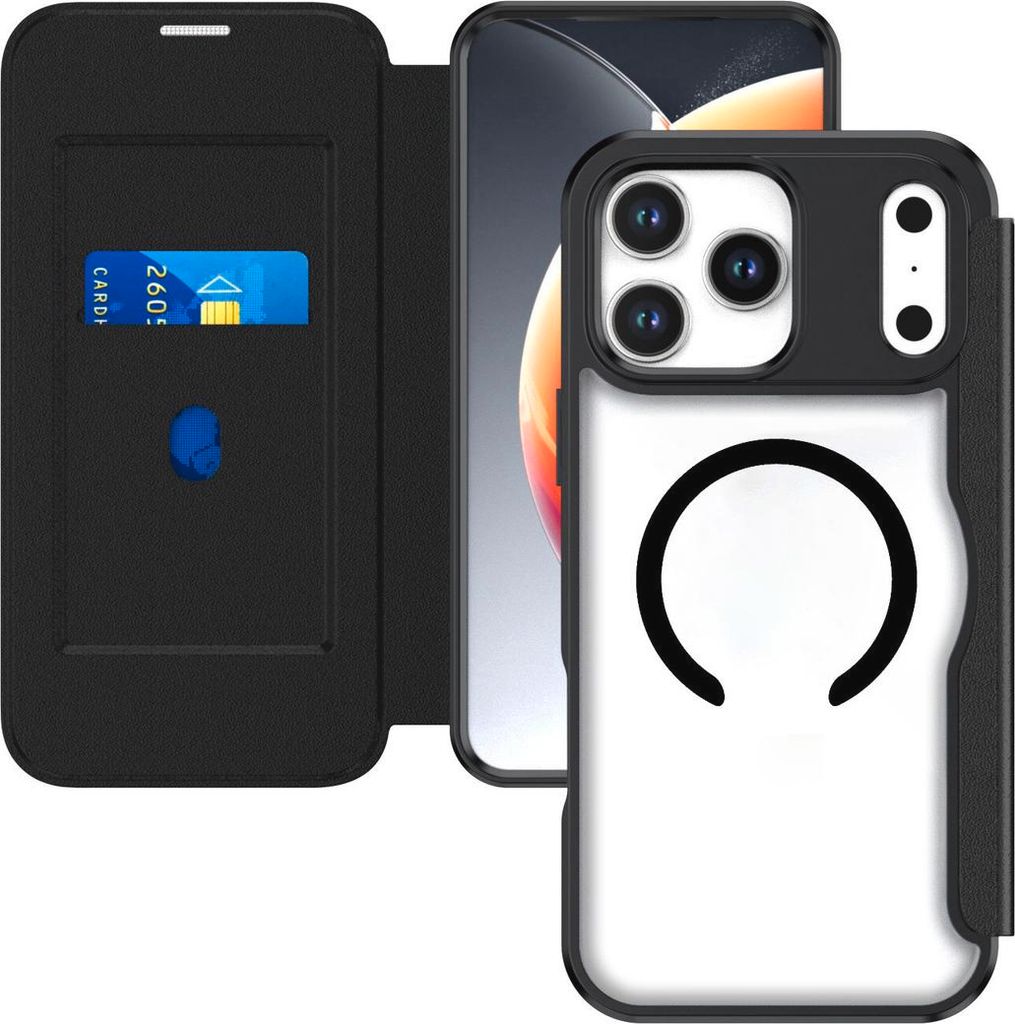 4smarts Urban Pro, Flip case, Apple, iPhone 17 Pro, 16 cm (6.3"), Schwarz