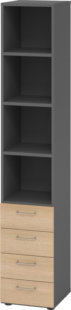 Hammerbacher Regal 6OH 4Schübe gp/Eiche 4032062308929