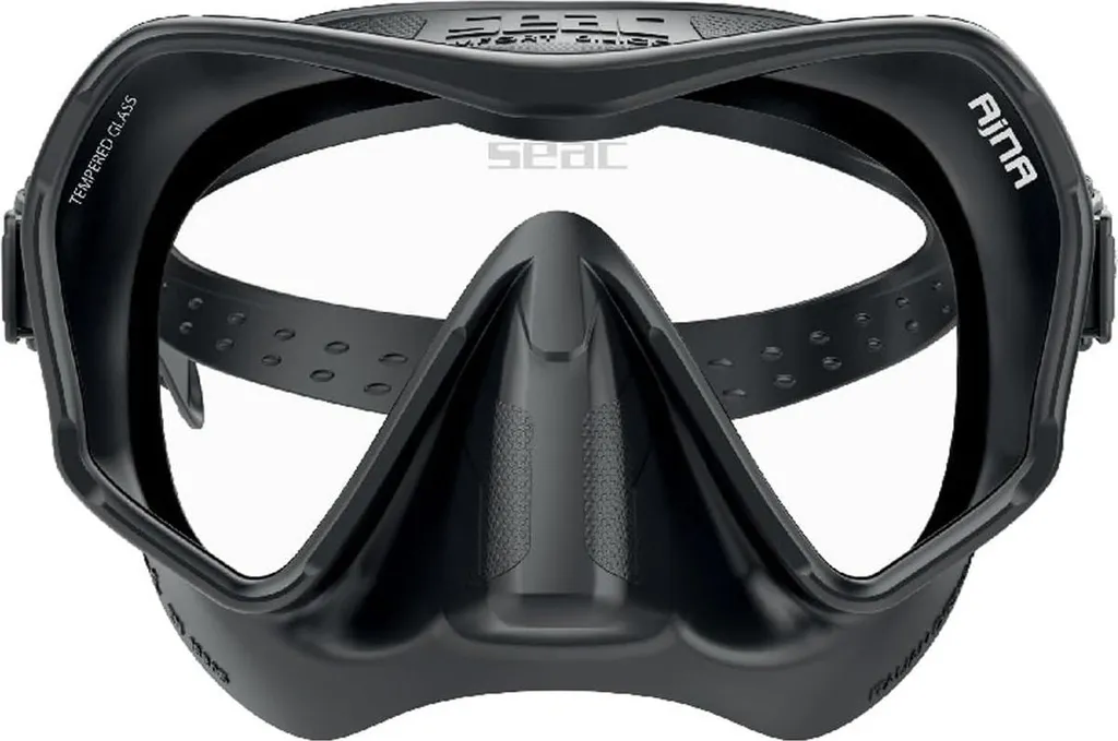 Masque de snorkeling monoverre grand angle avec jupe silicone souple