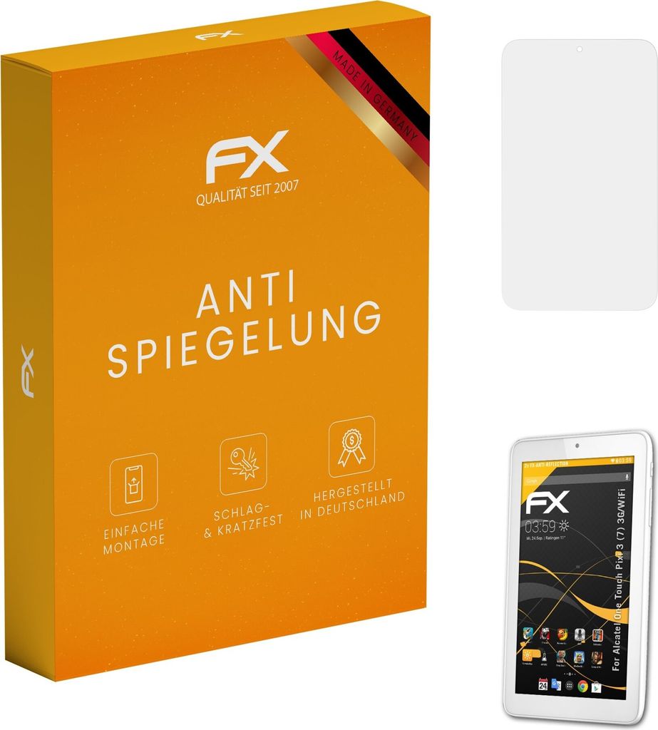 atFoliX FX-Antireflex 2x Schutzfolie kompatibel mit Alcatel One Touch Pixi 3 (7) (3G/WiFi) Displayfolie