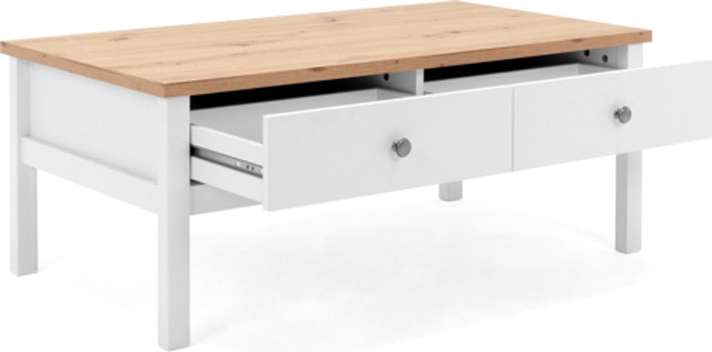 Finori Couchtisch Bergen 56A Weiß und Handwerkliche Eiche Produktbild 15