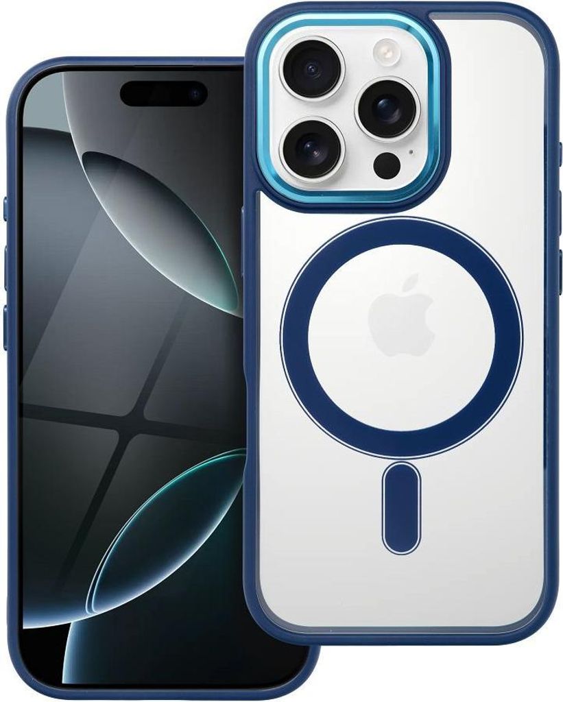 Case passend für iPhone 16 PRO Color Edge Mag Cover kompatibel mit MagSafe blue