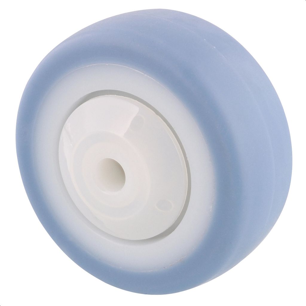 WAGNER Möbelrolle Soft Ersatzrad DELUXE - Ø 50 mm, blau / weiß, Kugellager, Tragkraft 50 kg - 03675101