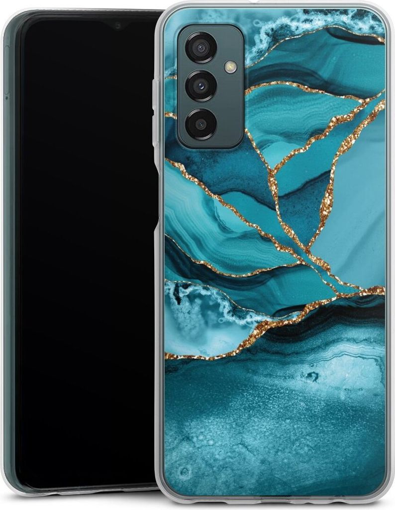DeinDesign Handyhülle für Samsung Galaxy M23 5G Silikon Hülle Case Smartphone Schutzhülle Edelstein Glitzer Look Marmor