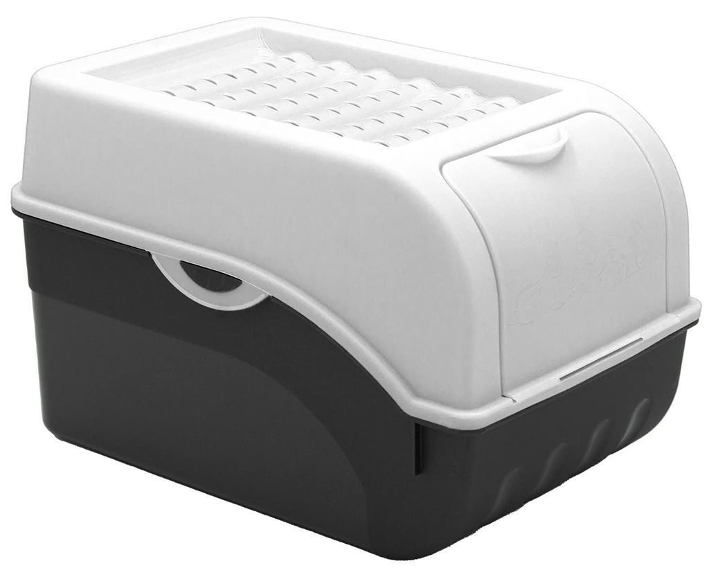 Weiße Aufbewahrungsbox aus Karton mit Deckel für ca. 4 kg Karton + 6 Einsätze mit verschiedenen Geschenkartikeln