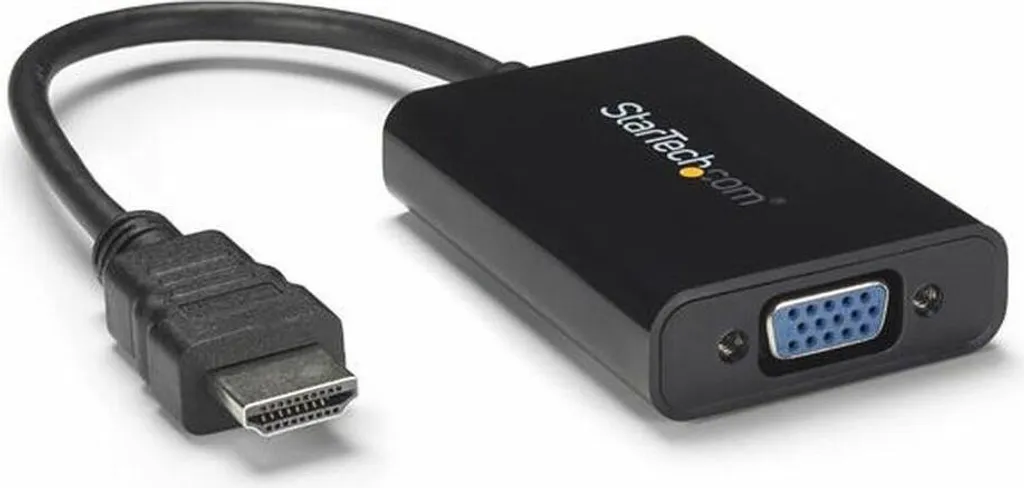 Adaptateur HDMI vers VGA écran noir résolu Startech HD2VGAA2