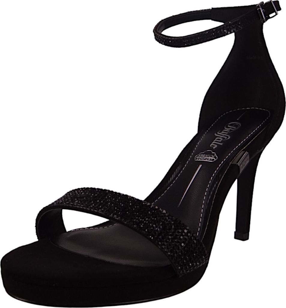 Buffalo Monroe 2 - Sandal Heel - Imi Suede - Schwarz Wildleder Größe: 41 Normal