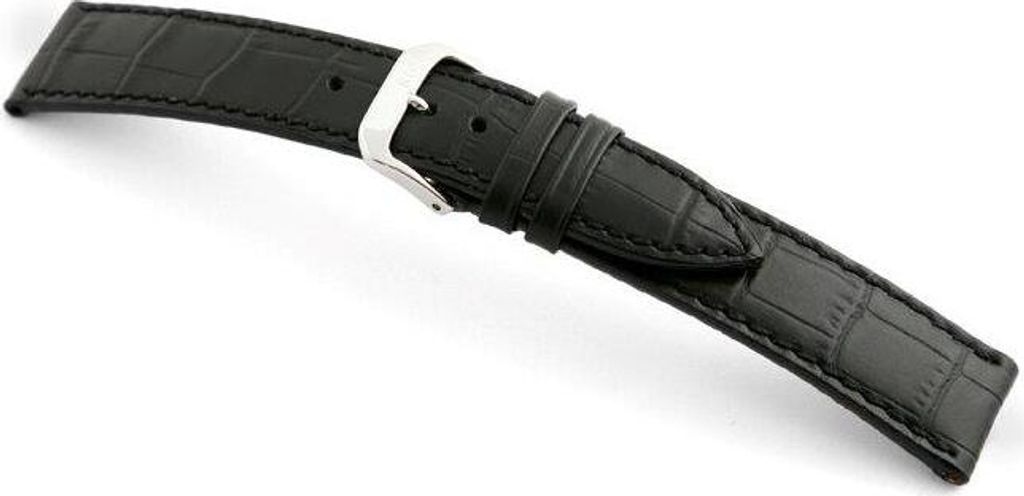 Happel Lederband Tampa 16mm schwarz mit Alligatorprägung