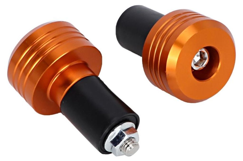 Motorrad Lenker Grip End Aluminium Stecker Moto Slider Zubehör (Orange)