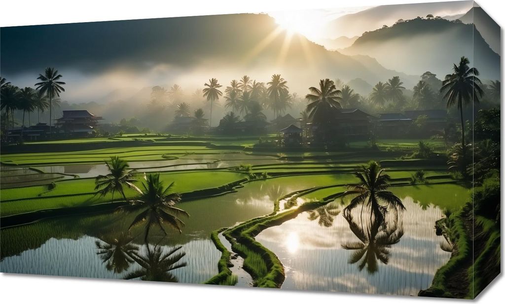 Bild 50x30cm Morgen über den Terrassen