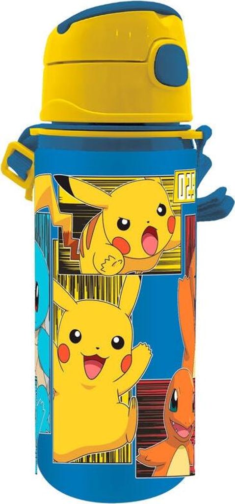 Pokemon Aluminum Water Bottle 600ml, Durable and Lightweight