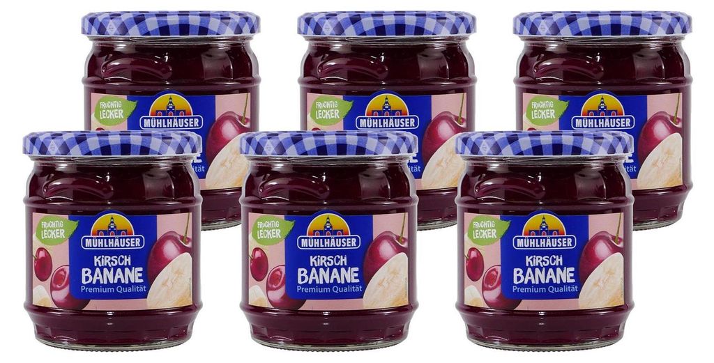 Mühlhäuser Kirsch-Banane Konfitüre (8 x 0,45 Kg) Produktbild 