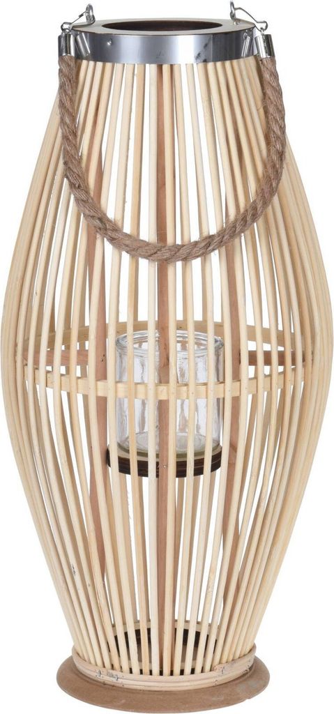 H&S Collection Laterne 24x48 cm Bambus Natur Immagine del prodotto 