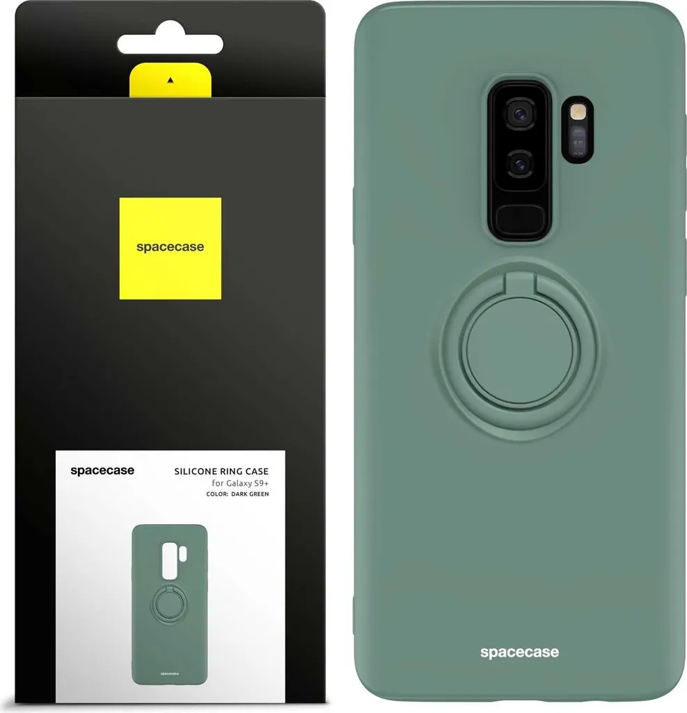 Cover Galaxy S9 Plus SPACECASE Verde Ring per Sport e Viaggi