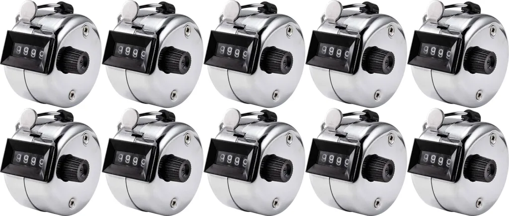 Compteur Manuel Mécanique En Plastique – Jaune Et Blanc, Léger Et Pratique Pour Compter Le Flux De Visiteurs Dans Les événements, Magasins Et Contrôles D'accès
