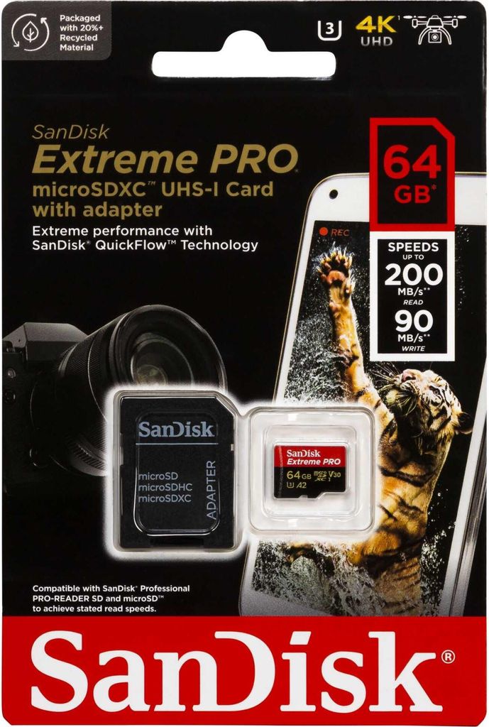SanDisk Extreme Pro - Karta pamięci flash (w zestawie Zdjęcie produktu 