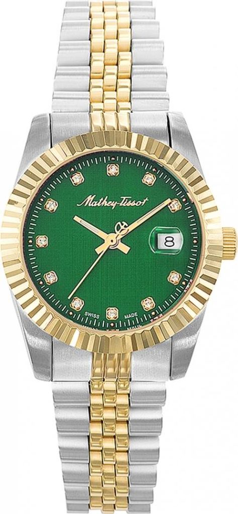 Damenarmbanduhr MATHEY-TISSOT D810BV in klassischem Grün Produktbild 
