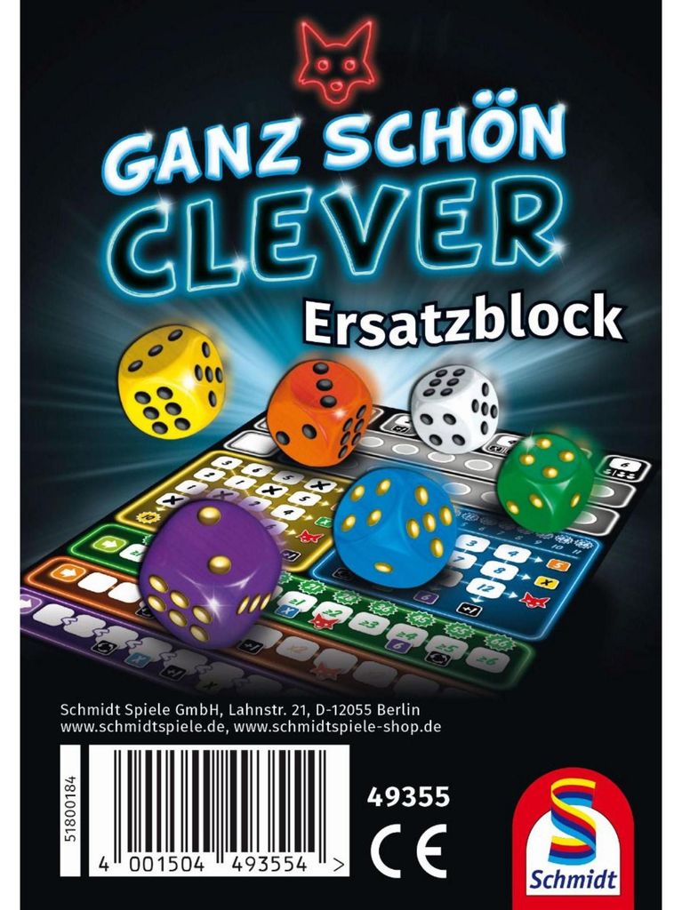 Schmidt Jeux C'est malin  Jeu de dés à un bloc Image du produit 