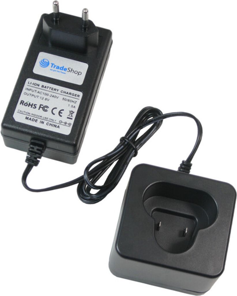 Trade-Shop 10,8V Li-Ion Akku Ladegerät für Makita DF330DFE FD02 FD02W FD02Z HP330DWX HP330DZ JR101D