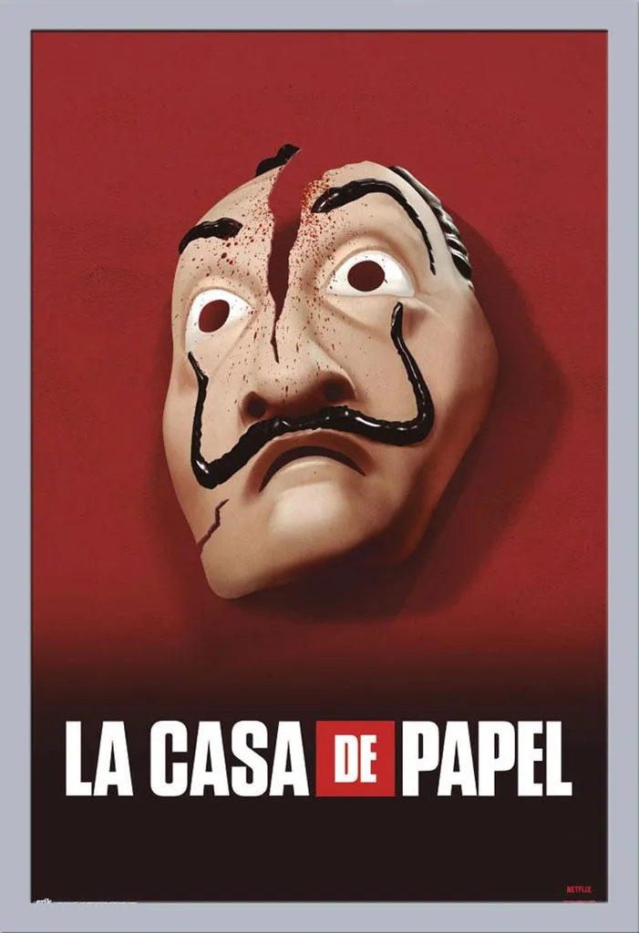 Poster La Casa de Papel con Cornice Shinsuke Argento 61x91,5 cm