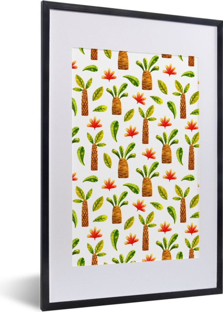 MuchoWow® Gerahmtes Poster Dschungel - Palme - Blätter Produktbild 