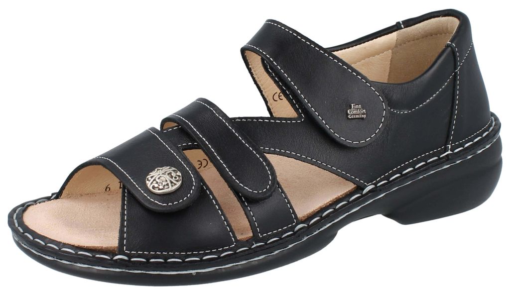 FINN COMFORT Biella Soft Damen Sandale schwarz Glattleder - Produktbild 