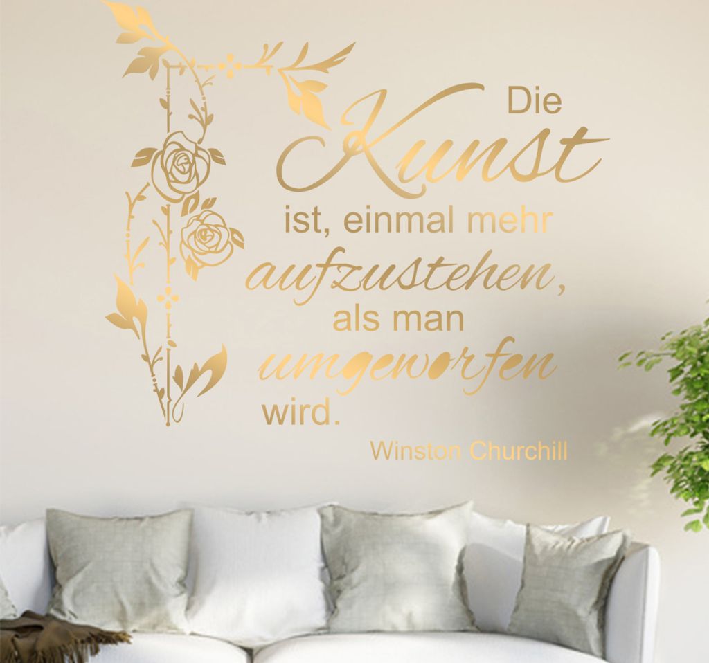 Die Kunst ist, einmal mehr .... Wandtattoo in 6 Größen - Wandaufkleber Wall Sticker - Dekoration, Küche, Wohnzimmer, Schlafzimmer, Badezimmer