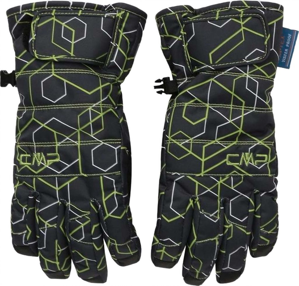 Kids Twill Ski Gloves antracite-limegreen-b.co (09ZD) 4