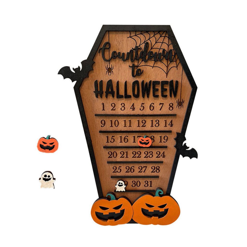 Halloween-Advents-Countdown-Kalender, Countdown-Schild für Halloween-Dekorationsgeschenk
