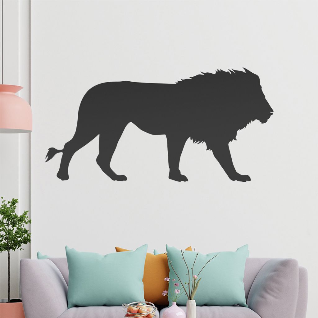 KIWISTAR Löwe Afrika Silhouette Umriss Wandtattoo in 6 Größen - Wandaufkleber Wall Sticker - Dekoration, Küche, Wohnzimmer, Schlafzimmer, Badez...