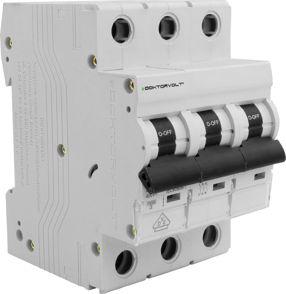 Leitungsschutzschalter MCB 10kA 3P 32A VDE Typ C LS-Schalter Doktorvolt DV-3912