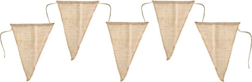Santex Wimpelkette Jute, 3m, Wimpel 15x26cm, Natur, 8 Produktbild 