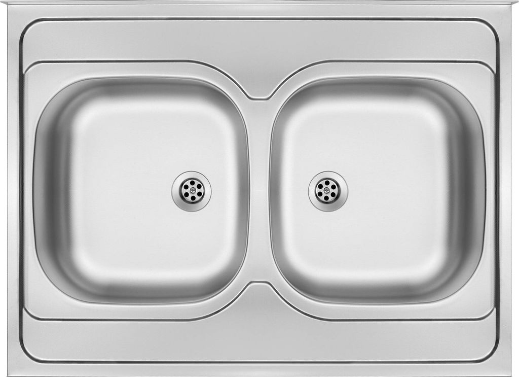 2-bowl steel sink - overlay