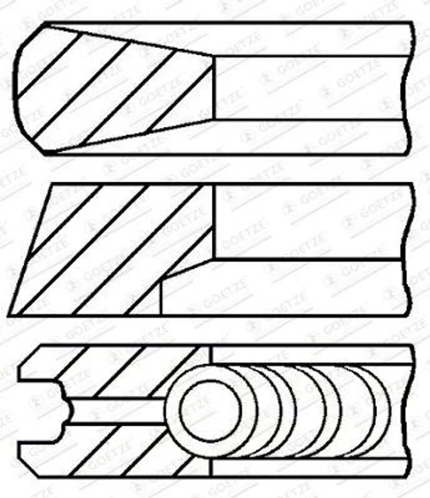 Segments de piston pour réparation moteur Série 3, Clio et Santa Fe