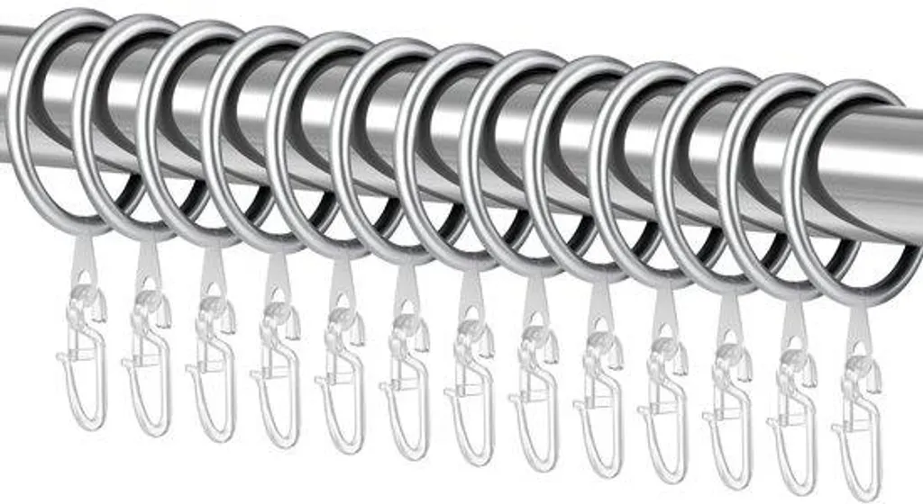 Anneaux rideaux métal argenté 30mm : robustesse et glisse parfaite