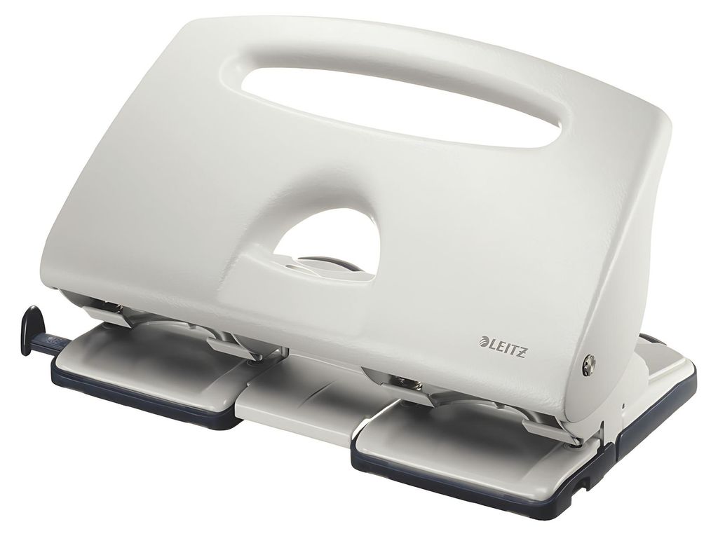LEITZ Doppellocher Stanzleistung: 40 Blatt grau