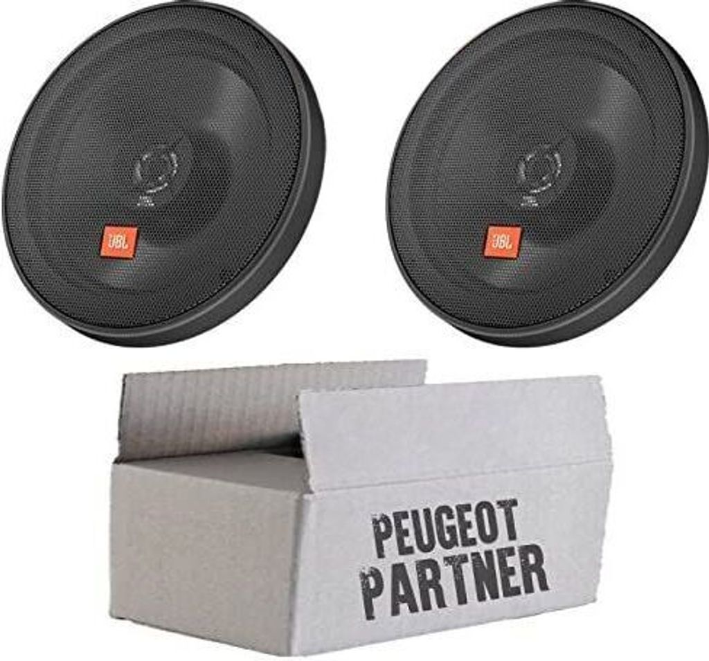 JBL STAGE2 624 | 2-Wege | 16,5cm Koax Lautsprecher - Einbauset passend für Peugeot Partner - justSOUND