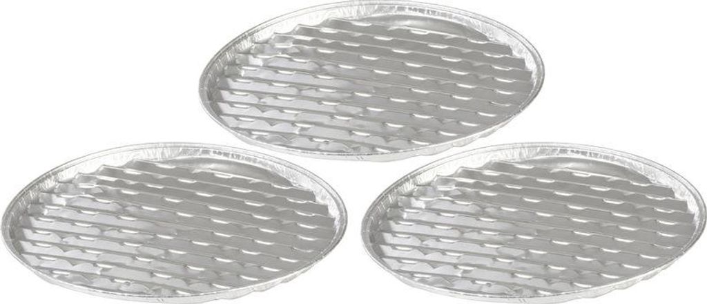 Schale MagicHome, 34x2 cm, Grill-, perforiert, 3 Stk., Aluminium, rund