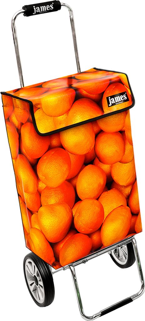 James Einkaufstrolley - ORANGE - stabiler Einkaufswagen mit individuellem Design - einfarbig: orange in Ausführung: Chrome19