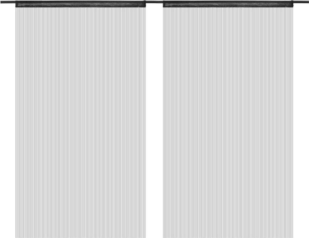 2 Pz Tende a Fili 100x250 cm Nere Immagine del prodotto 