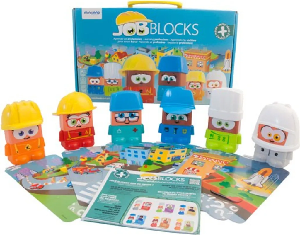 Miniland Job Blocks Jeu de Construction Multicolore Taille Unique Enfant